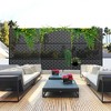 Lirago Metal Outdoor Privacy Screen Freestanding Patio Decorative Screens-72"x47" Black - 1 pice - 4 of 4