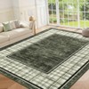 Washable Bordered Living Room Bedroom Rugs, Soft Non Slip Floor Carpet for Dining Room Kitchen, Stain Resistant Floor Cover for Home Office - 3 of 4