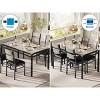 Dining Table Set for 4, Wood Kitchen Table Chairs Set of 4 with Corner Protector for Small Space, Kitchen, Apartment - 4 of 4