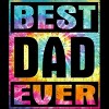 Men's Design By Humans Vintage Tie Dye Best Dad Ever By T-Shirt - 2 of 2