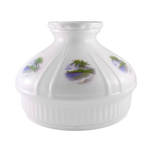 Aladdin Glass Oil Lamp Shade, 10 inch Base Fits Aladdin Non-Electric Fuel Lamps - 1 of 4