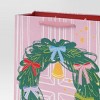 Christmas Humble Cheer XL Cub Wreath on Pink Door - Wondershop™ - 3 of 3