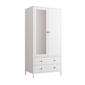 NicBex 67.00"H Armoire Wardrobe Closet Storage Cabinet with Mirror Door & Shelves & Drawers for Bedroom - 1 of 4