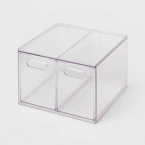 Displays2buy 8 Pull Out Drawers Clear Cube Acrylic Organizer 