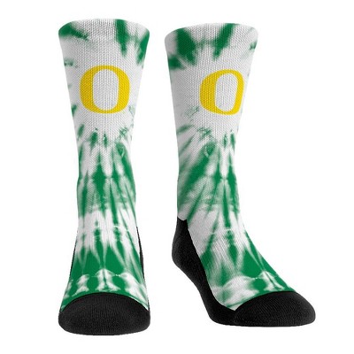  NCAA Oregon Ducks Adult Tie Dye Socks - L/XL 