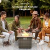 SereneLife Portable Gas Fire Pit - Brown - 2 of 4