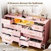 Whizmax 8 Drawer Dresser for Bedroom, 59" TV Dresser Wooden Large Dresser, Modern Chest of Drawers Storage Organizer for Closet, Living Room - 3 of 4