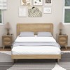 Tangkula Rattan Nightstand Set of 2 End Side Table with 2 Rattan Drawers Pine Wood Legs Wood Accent Table - 3 of 4