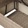 6-Piece Outdoor Patio Rattan Conversation Sofa Set with Tempered Glass Coffee Table and Ottoman - 2 of 4