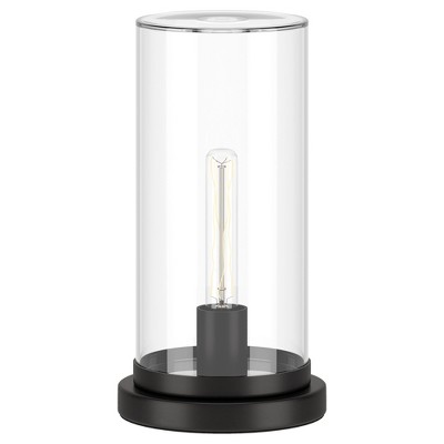 Hudson and Canal 13" Tall Uplight Mini Lamp with Glass Shade