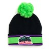 Monster Jam Grave Digger One Size Toddler Beanie Scarf and Gloves 3 Piece Winter Accessory Set Green / Purple / Black OS Toddler - 3 of 4
