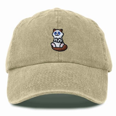 Dalix Ragdoll Cat Embroidered Cotton Dad Hat Cute Cat Lover Adjustable Baseball Cap for Everyday Style Womens