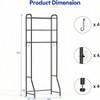 3 Tier Over Toilet Storage Rack Bathroom Organizer Shelves Cabinet Black Freestanding Space Saver - 2 of 4