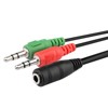 INSTEN 8" Dual Mic 3.5mm Stereo 2 Plug Male to 3.5mm Female Adapter - image 2 of 4