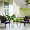 Outsunny Patio Wicker Dining Chair Set of 2, PE Rattan Outdoor Dining Chairs with Cushions, Backrest, Armrests for Deck, Garden - 2 of 4