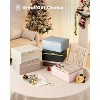 2-Layer Cream Jewelry Box, Large Organizer & Storage Case for Necklaces, Earrings, Rings, Bracelets, Birthday Christmas Gift - 4 of 4