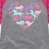 Girls' - Instant Message - Horse Heart Shirt Tail Raglan Graphic T-shirt - 2 of 4