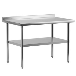 Heavy Duty Stainless Steel Table for Prep and Work,NSF Commercial Table with Adjustable Bottom Shelf for Kitchen,Restaurant,Garage,Hotel - 1 of 4