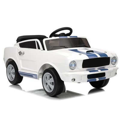 Ride On Licensed Shelby Car, 12V Battery Powered Ride On Toys with Remote Control, Electric Vehicle with Safety Belt, Christmas and Birthday Gifts