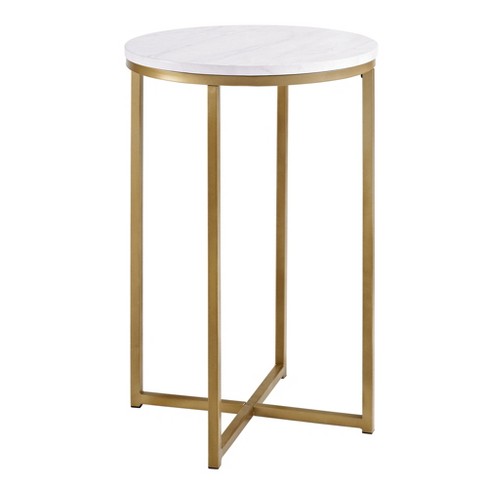 Vivian Glam X Leg Round Side Table - Saracina Home - image 1 of 4