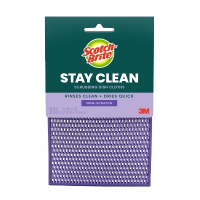 Scotch-Brite Stay Clean Scrubbing Dish Cloth - 2ct