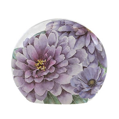 Stony Creek 7.0 Inch Aubergine Lighted Round Orb Butterflies Flowers Electric Novelty Sculpture Lights