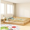 Floor Bed with Safety Guardrails and Door for Kids - 3 of 4