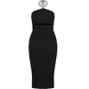 Women's Plus Size Textured Twist Maxi Dress - black | CITY CHIC - image 4 of 4