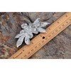 Anna-Kaci Womens Silver Blue Green Crystal Rhinestones Tropical Hawaiian Flower Brooch Pin - Multicolor - 3 of 4