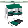 Chicken Nesting Boxes, 4 Compartment Metal Roll Away Nest Box for Chicken and Poultry to Collect Eggs, Chicken Laying Box for Chicken Coop - 3 of 4