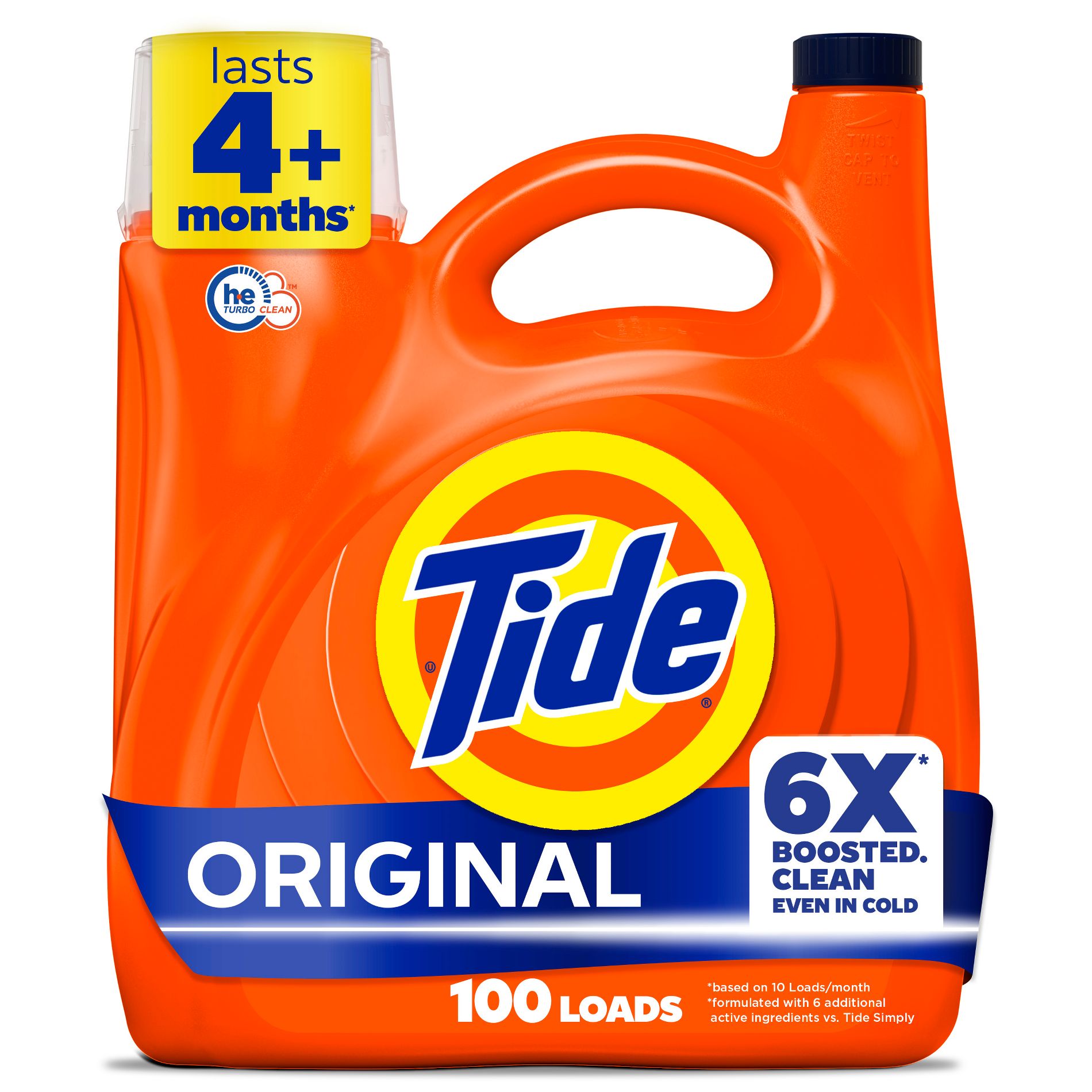 Tide Original HE Deep Cleaning Concentrated Liquid Laundry Detergent Soap 100 Loads - 125 fl oz