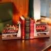 Robotime 3D Puzzles for Adults DIY Book Nook Kit Decorative Bookends 6.5" Model Building Kit Crafts for Adults Gifts, Red, 12.36"*9.09"*1.57" - 3 of 4