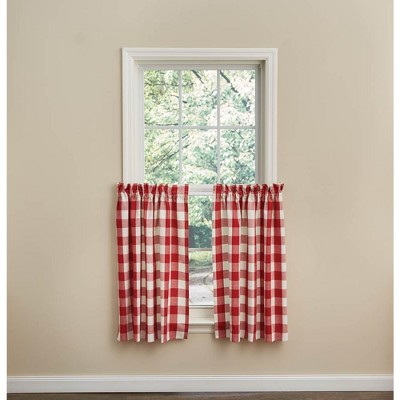 Park Designs Buffalo Check Tiers  - 36"L - Red&Cream