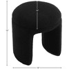 Meridian Furniture,Bowen Faux Shearling Teddy Fabric Ottoman/Stool - 4 of 4