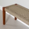 South Shore Balka Wood Bench Beige/Natural: Acacia Legs, Woven Polypropylene Seat, Entryway Furniture - 4 of 4