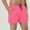 Lars Amadeus Men's Summer Drawstring Waist Solid Color Mesh Lining Swimming Board Shorts - 2 of 4