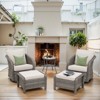 Buenhomino Outdoor Wicker Furniture Set – Swivel Glide Chairs, Sofas, Ottomans & Tables, All-Weather PE Rattan with Cushions for Patio, Garden & Deck - 2 of 4