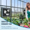 VEVOR Shutter Exhaust Fan, 12'' with Temperature Humidity Controller,  EC-motor, 940 CFM, 10-Speed Adjustable Wall Mount Attic Fan, Black - 3 of 4
