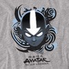 Avatar The Last Airbender Airbender Blue And Black Kanji Adult T-Shirt Athletic Heather - 2 of 4