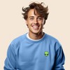 Dalix Alien Embroidered Fleece Crewneck Long Sleeve Sweatshirt Mens - 3 of 4