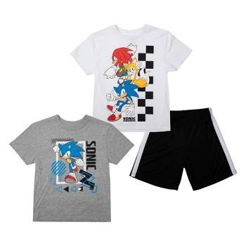 Sonic Boys 3-Pack Set - Includes Two Tees and Mesh Shorts