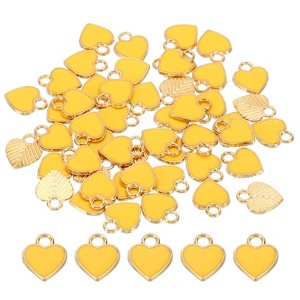 Unique Bargains Metal Bulk Elegant DIY Crafts Jewelry Making Heart Pendant 50 Pcs - 1 of 4
