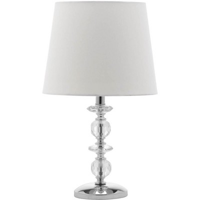 Derry Stacked Crystal Orb Lamp - 15 Inch Height - LIT4130 - Clear/White - Safavieh
