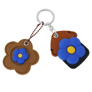 Unique Bargains Durable House Flower Key Covers Caps 2 Pcs Black
