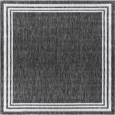 Hauteloom Coonamble Bordered Antrasit Outdoor Rug
