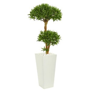 Nearly Natural 50-in Bonsai Styled Podocarpus Artificial Tree in Tower Planter - 1 of 1