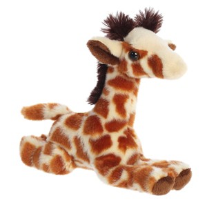 Aurora Small Giraffe Calf Mini Flopsie Adorable Stuffed Animal Brown 8" - 1 of 4