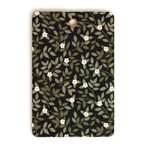 Iveta Abolina Blooming Vines Black Cutting Board Rectangle - Deny Designs - 1 of 3