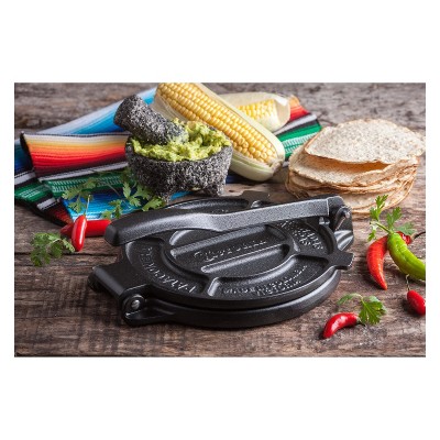 Victoria 8-Inch Black Cast Iron Tortilla Press