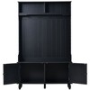 NicBex Hall Tree with Bench and Shoe Storage 40"L Coat rack with 4 Hooks, 2 Top Dividers for Hallway, Aisle - 3 of 4